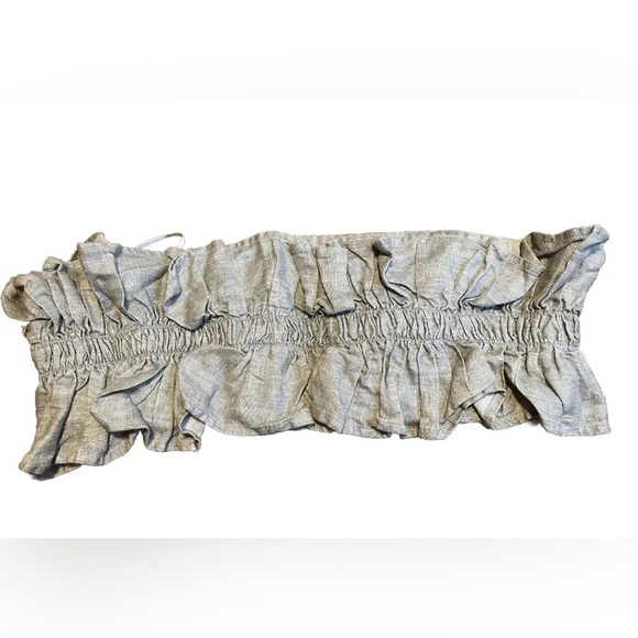 Intermix White Story Aussie Linen Grey Glitter Linen Ruffle Top Size 8 - Picture 2 of 6